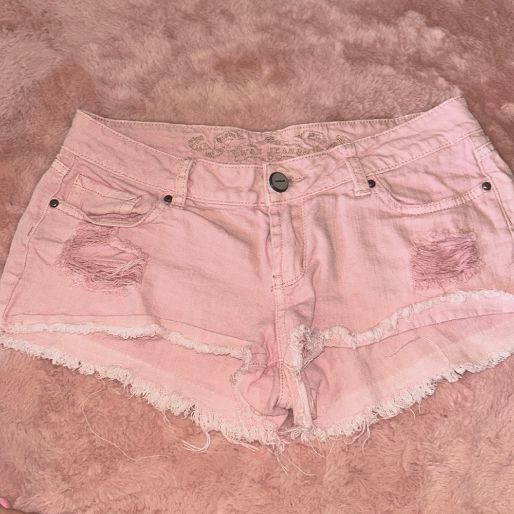Pink Jean shorts